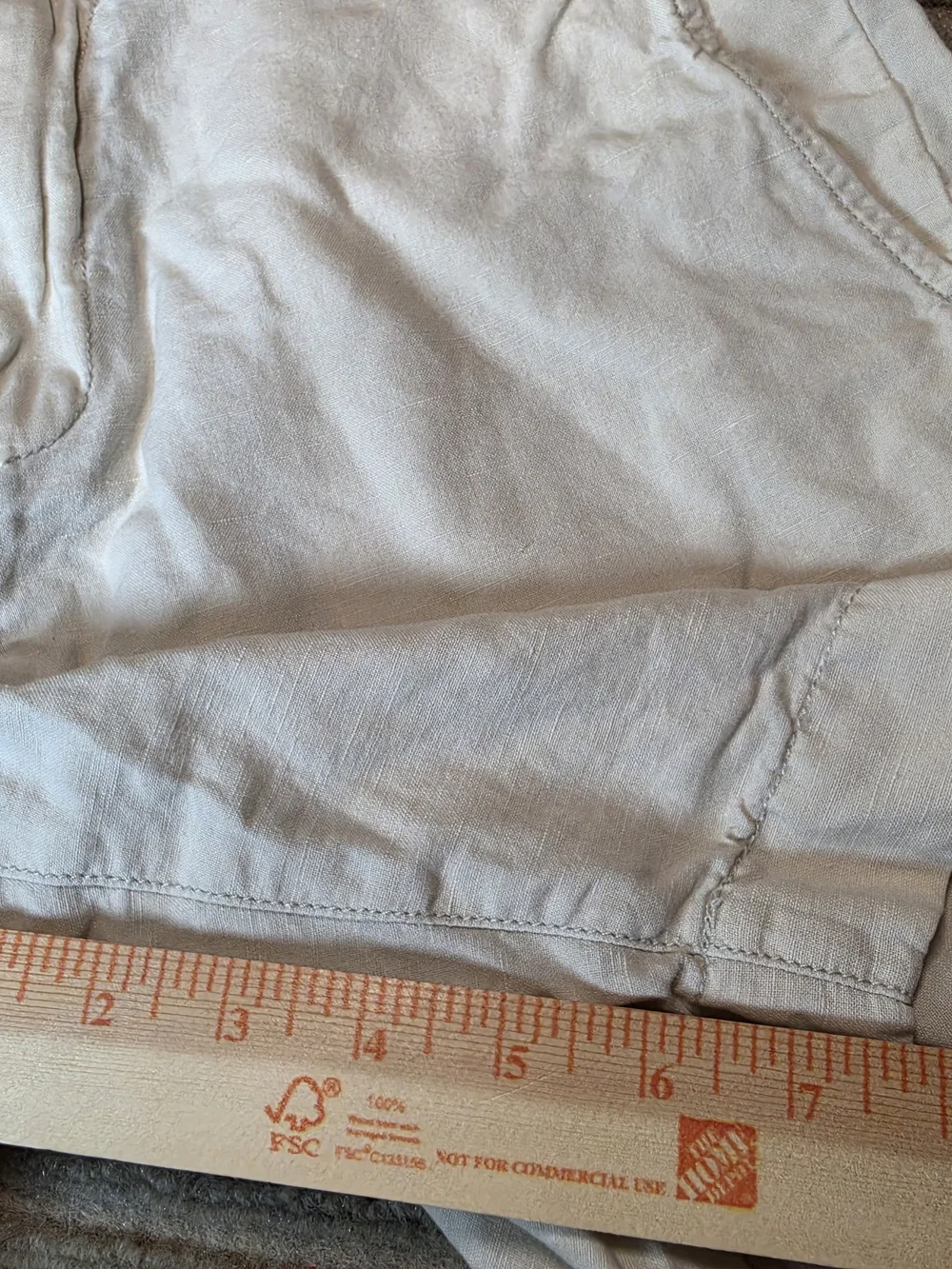Faherty 7. 5” Stretch Linen Blend Organic Cotton Shorts Men's 31 Ivory